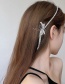Fashion Silver Color Headband Diamond-studded Bow Tassel Headband