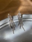 Fashion Silver Color Needle Diamond And Zircon Tassel Earrings
