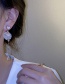 Fashion Silver Color Needle Pearl Tassel Pearl Petals Long Tassel Love Earrings
