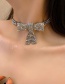 Fashion Bow Full Diamond Necklace Full Diamond Bow Short Bow Necklace