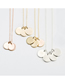 Fashion Gold Color-4 Pieces Stainless Steel 6mm Round Pendant Necklace