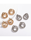 Fashion Multi Round Gold Circle Three-dimensional Multi-round Earrings