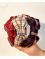 Fashion Plaid Red Bowknot Non-slip Plaid Headband
