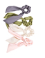 Fashion Purple Solid Color Ribbon Silk Scarf Large Intestine Hair Ring
