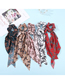 Fashion Armygreen Cashew Flower Ribbon Fabric Silk Scarf Large Intestine Hair Tie