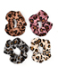 Fashion Leopard Purple Plush Leopard Fabric Large Intestine Ring