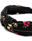 Fashion Black Golden Plum Blossom Knotted Broad-brim Flower Headband