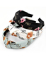 Fashion Black Flower Knotted Fabric Headband