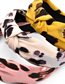 Fashion Leopard Bean Paste Pink Leopard Print Leopard Fabric Knotted Wide-brim Headband
