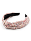 Fashion Navy Cashew Flower Pattern Fabric Knotted Headband