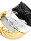 Fashion Gold Color Camouflage Knotted Pu Leather Headband