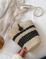 Fashion Khaki Straw Woven Shoulder Messenger Bag
