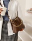 Fashion Coffee Color Pu Acrylic Thick Chain Single Shoulder Messenger Bag