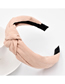 Fashion Pink Fabric Suede Solid Color Cross-knotted Headband