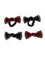 Fashion Red Spring Clip Gold Velvet Bow Hairpin