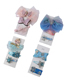 Fashion Frosted Girl Net Yarn Bowknot Childrens Hairpin Combination Princess Crown Ice And Snow