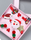 Fashion Frosted Christmas Tree Cartoon Santa Hairpin Set
