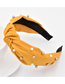 Fashion Yellow Pearl Knotted Fabric Headband