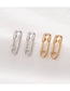 Fashion Silver Color Alloy Geometric Hollow Pin Earrings