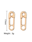 Fashion Gold Color Alloy Geometric Hollow Pin Earrings
