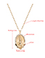 Fashion Gold Color Virgin Mary Necklace With Alloy And Rhinestones
