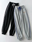Fashion Black Heavy Industry Side Hand-sewn Loose Straight-leg Pants
