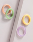 Fashion Suit A Set Of Four Resin Colored Rings