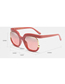 Fashion C2 Wine Red/gradient Light Coffee Large Frame Sunglasses