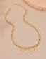 Fashion Gold Color Princess Alloy English Word Letter Necklace