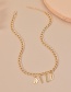 Fashion White K Love Alloy English Word Letter Necklace