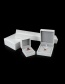 Fashion White Single Ring Box White Leather-filled Paper Storage Box