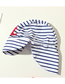 Fashion Boys Siamese Blue And White Strips + Small Feet Childrens Feet Striped One-piece Swimsuit