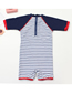 Fashion Boys Siamese Blue And White Strips + Small Feet Childrens Feet Striped One-piece Swimsuit