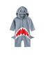 Fashion Boy Grey Shark Childrens Cartoon Shark One-piece Swimsuit