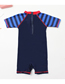 Fashion Boy Siamese Little Whale + Red Collar Childrens Suit Surfing Whale One-piece Swimsuit