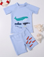 Fashion Blue Whale Childrens Blue Whale Sunscreen Split Swimsuit
