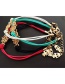 Fashion White Candy Red Palm Braided Bracelet