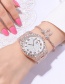Fashion Silver Color Gypsophila Water Diamond British Steel Band Watch
