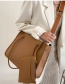 Fashion Khaki Textured Large-capacity One-shoulder Handbag