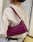 Fashion Dark Brown Stone Pattern One-shoulder Portable Patent Leather Shoulder Bag
