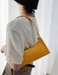 Fashion Yellow Stone Pattern One-shoulder Portable Patent Leather Shoulder Bag