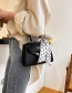 Fashion White Embossed Bow Lock One-shoulder Tote