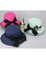 Fashion Navy Sunscreen Woven Straw Hat With Big Bow And Big Rim Parent-child Model (adult Model)