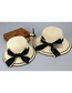 Fashion Beige Sunscreen Woven Straw Hat With Big Bow And Big Edge Parent-child Model (childrens Model)