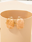 Fashion Yellow Alloy Resin Square Earrings