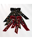 Fashion Wine Red Fabric Alloy Diamond-studded Bow Hairpin