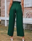 Fashion Army Green High-waisted Trousers Straight-leg Pants