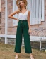 Fashion Army Green High-waisted Trousers Straight-leg Pants