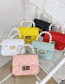 Fashion Green Childrens Jelly Color Rubber Pearl Portable Shoulder Bag