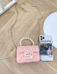 Fashion Pink Childrens Jelly Color Rubber Pearl Portable Shoulder Bag